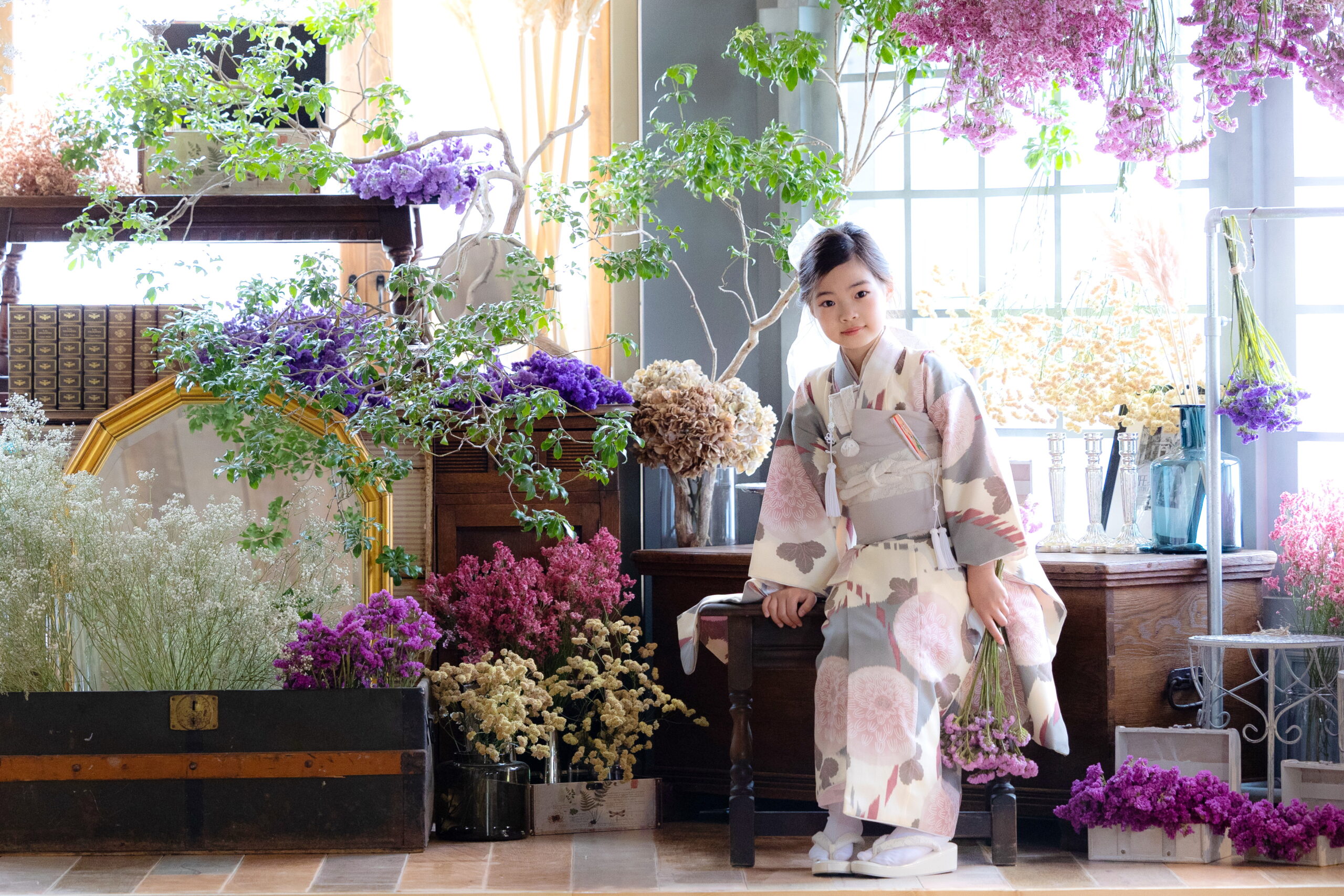 京都のフォトスタジオの撮影風景